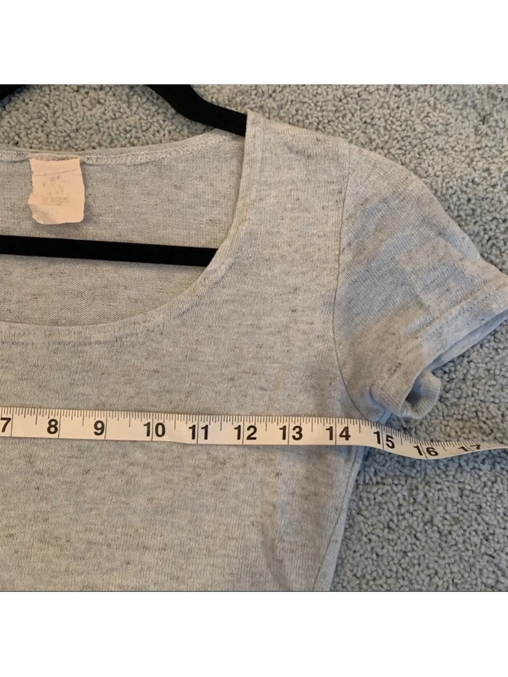 Classic Women's Scoop Neck Short Sleeve Top - Light Gray